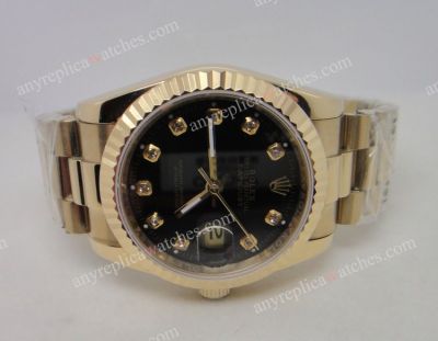 Rolex All Gold President Diamond Markers Men's Watch